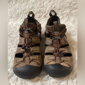 Keen Mens 8 Arroyo II Gorpcore Brown Leather Hiking Trail Shoes Sandals 1002427